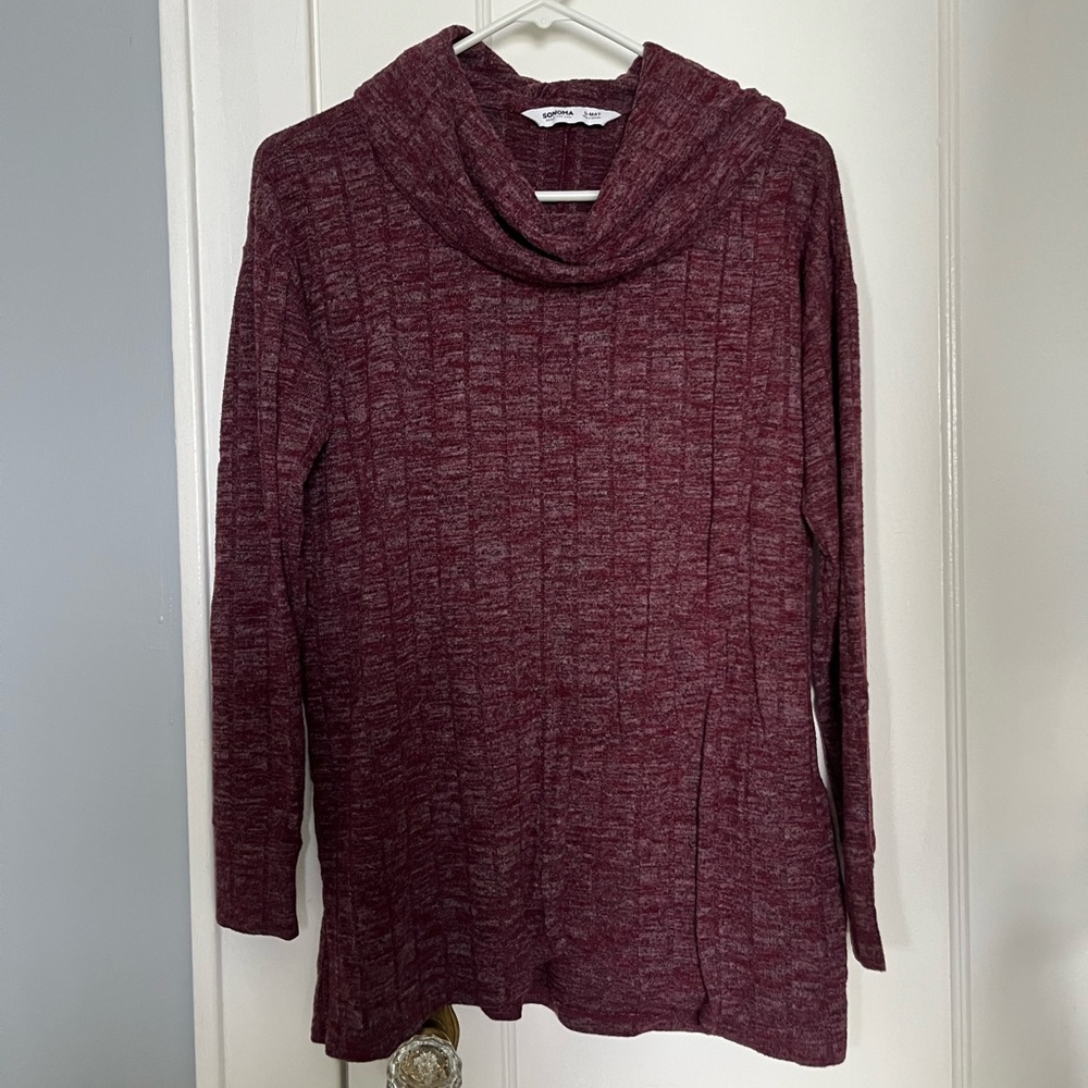 Sonoma Maroon Wrap Front Nursing Top